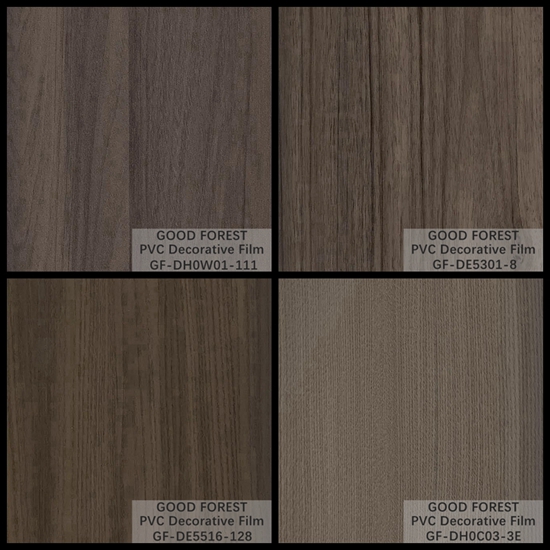 Partition PVC Decorative Film 0.25mm - 0.60mm Thickness Dark Grey Color