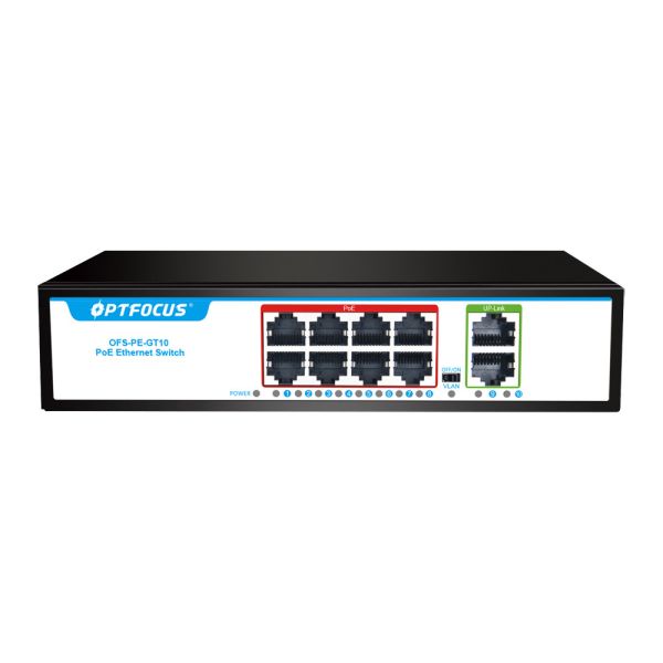 Factory OEM/ODM 8 Port POE Switch 8*1000mbps POE port,2*1000mbps Uplink Port for IP Camera NVR