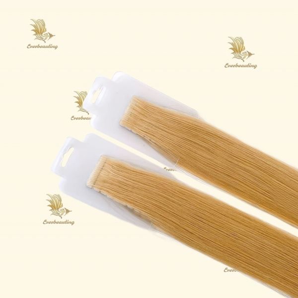 Customization Pre-Bonded Style Blonde Russian Hair Remy Tape in Extensions Human Hair