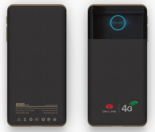 10 User Commercial 4G Router CAT6 300Mbps MTK Multimode Chipset 8000mAh Power Bank