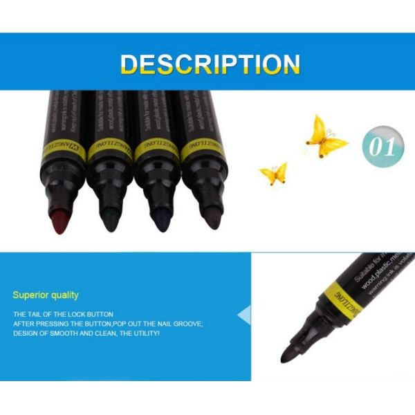 Office and School Non-toxic oil-based permanent waterproof fabric marker pen set