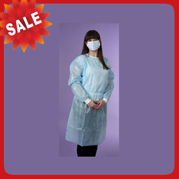 Anti Static Disposable Waterproof Gowns , Disposable Hospital Gowns Blue Color