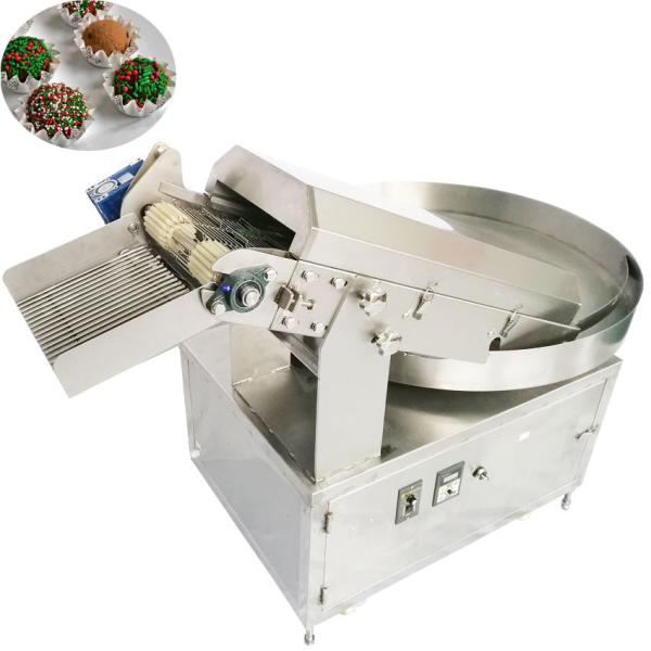 Automatic cocoa powder chocolate sprinkles rotary table coating machine