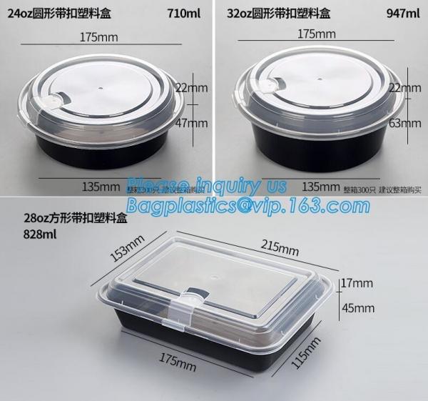 Pp Round disposable cheap high quality plastic bowl with lid,disposable package PP new plastic salad food bowl with seal