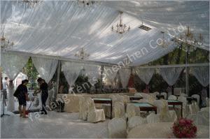  Backyard Transparent Outdoor Party Tents , Clear Party Tent Rentals With Lining Decorations Manufactures