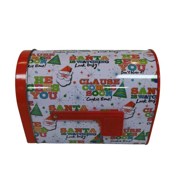 Metal Mini Tin Mailbox Toy Container With Raised Signal Flag Food Gift Storage Tin