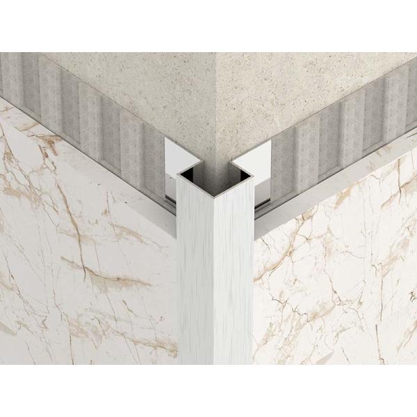 Stainless Steel Brushed Steel Tile Trim 10mm Corner Edge Trim Finishing Closing Strip