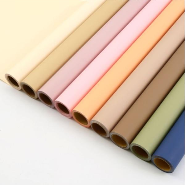 Korean-style morning mist roll, solid color paper, matte film with skin feel, waterproof flower wrapping paper, flower art wrapping paper wholesale