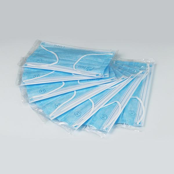 Blue Breathable Non Woven Fabric Medical Face Mask