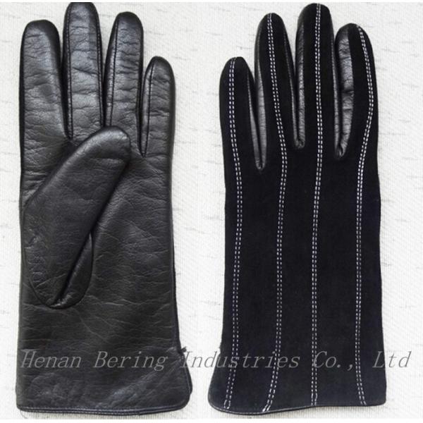 Plain Type Daily Life Usage Ladies Suede Leather Gloves