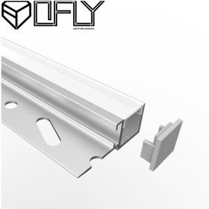 China Embedded Gypsum Plaster LED Profile Oblong Aluminium Drywall Profiles 39*15mm on sale
