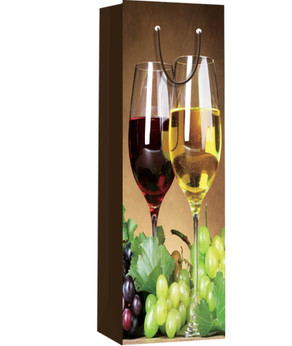 DIY paper bottle bags for wine packing