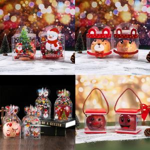 Transparent PET Foldable Candy Apple Boxes for Customized Gift Packing Christmas Manufactures