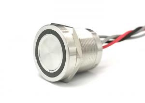 China 22mm Latching Ip68 Seal Piezo Touch Switch Stainless Steel With 12v Blue Led Light on sale