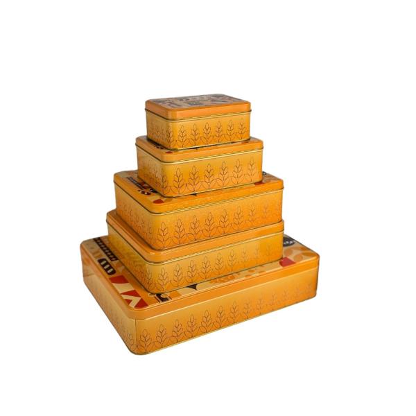 DADI Matt Oil Frosted Sensation Biscuit Tin Box Square Rectangle Snack Tin Box