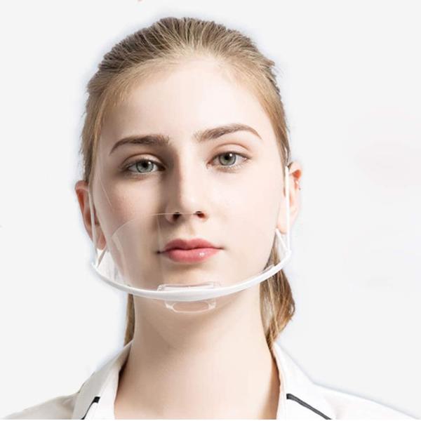 Fog Proof Ergonomic ABS PET Transparent Mouth Cover