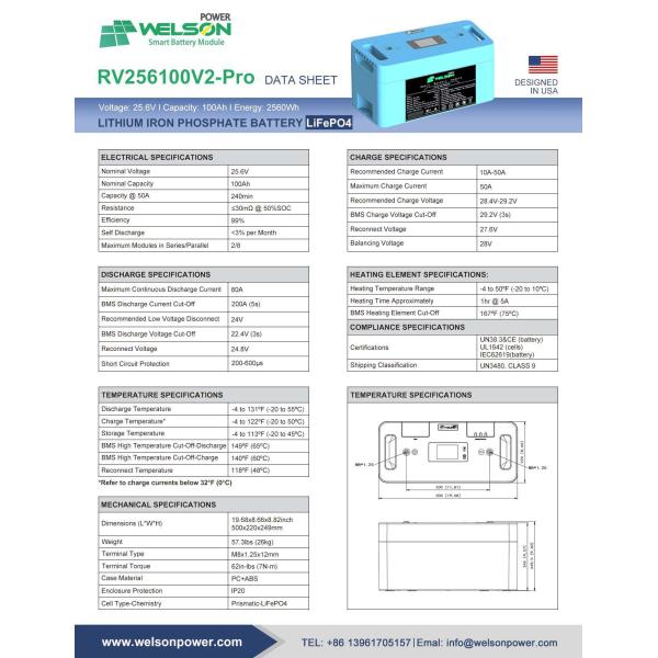 Deep Cycle Lion Lithium Rv Battery 100ah 12v 24v Enhanced Flooded Dual Purpose Marine