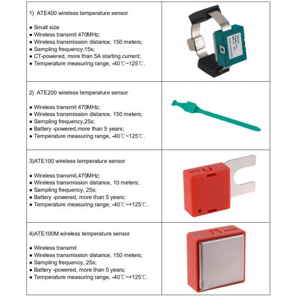 Passive 470MHz Wireless Temperature Sensor Online Temperature Monitor ATE Series