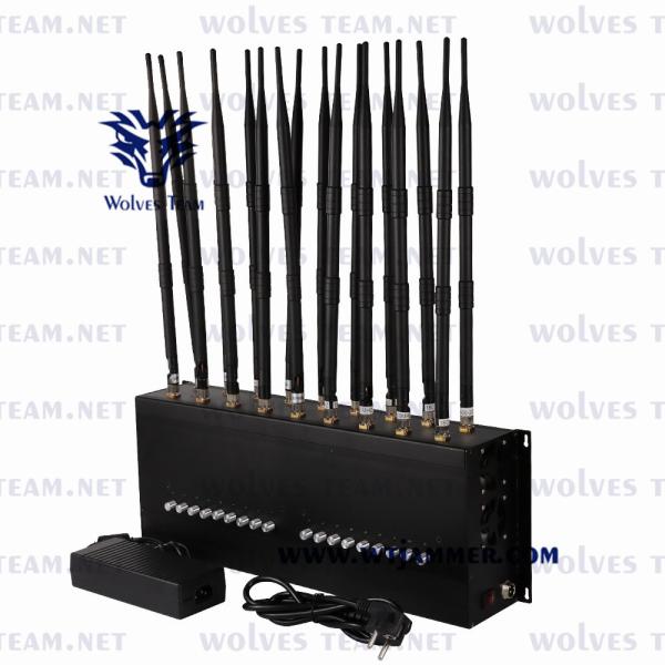 Indoor 18 antenna desktop GSM 3G 4G 5G Mobile Phone Jammer Lojack Remote Control  RF Signal Jammer 100 meters