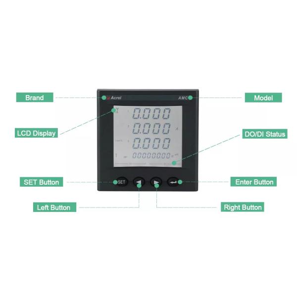 AC Multi Function Panel single phase energy meter IP20
