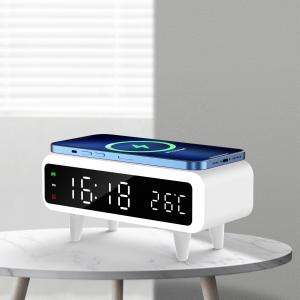 LED Display Qi Wireless Alarm Clock , Compatible Qi Enabled Wireless Charger Manufactures