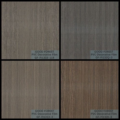 Partition PVC Decorative Film 0.25mm - 0.60mm Thickness Dark Grey Color
