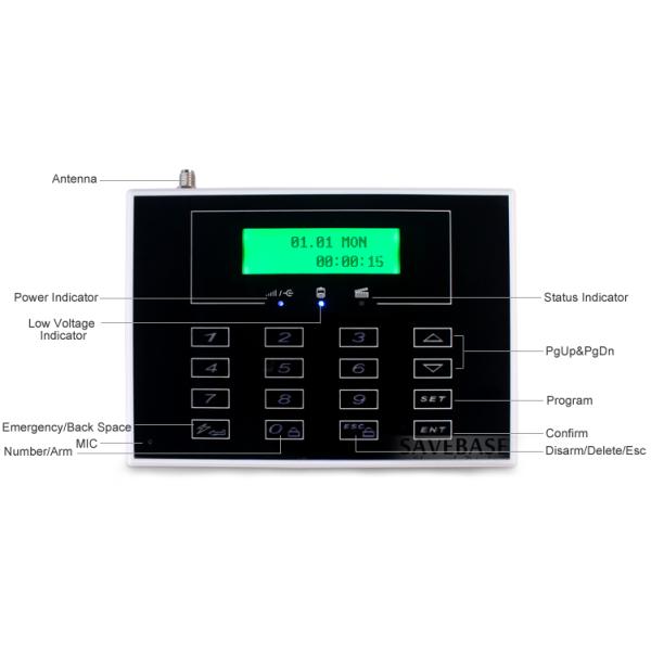 868mhz Dual Network LCD Screen Display Touch Keypad Phone Alarm System