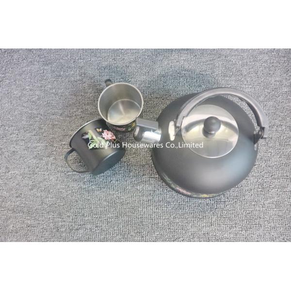 Whistling Sound Multifunction Stainless Steel Tea Kettle With Two Mugs