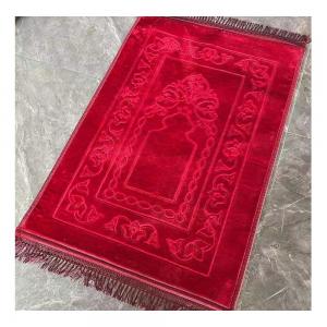  10mm Mosque Prayer Rug Color Cotton Filler With Non-Slip Backing Manufactures