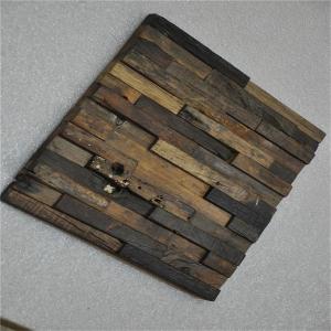 China Boat Wood Mosaic Wall Panels , 3D Ceiling Tiles For Hotel Decoration on sale