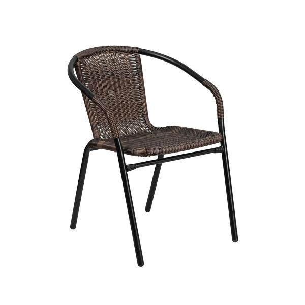 73cm Height 53cm Width PE Rattan Chair , Rattan Wicker Garden Chair Commercial Use