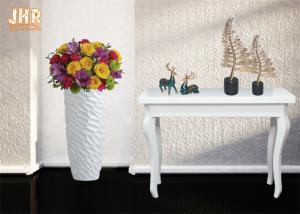  Decorative Modern Style Fiberglass Flower Pots For Artificial Plants 2 Sizes Manufactures
