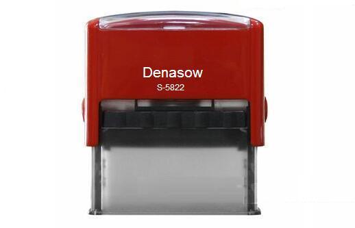 Square 58x22mmFactory Denasow Self inking stamp office use stamp rubber stamp Square/Retangle size 58x22mm