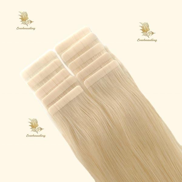 Blonde Color Raw Hair Tape in Hair Extensions Shedding No Customization Customized Request