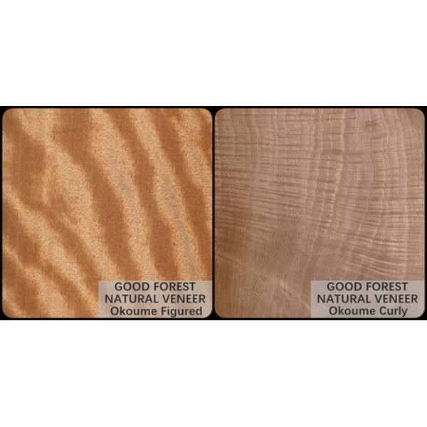 Okumen Natural Wood Veneer Plywood Customized 0.18 - 0.55mm Thickness