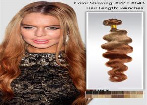 China Natural Hair Line 3 Tone Ombre Hair Extensions No Tangle No Shedding on sale