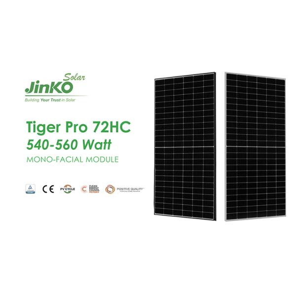 540W Jinko Photovoltaic Module 550W 545W Half Cut Cell Solar Panels Full Black
