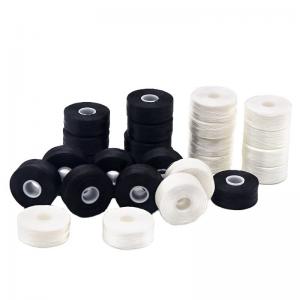 China 75d/2 Dyed Polyester Embroidery Thread Pre Wound Plastic Side Bobbins for Embroidery on sale
