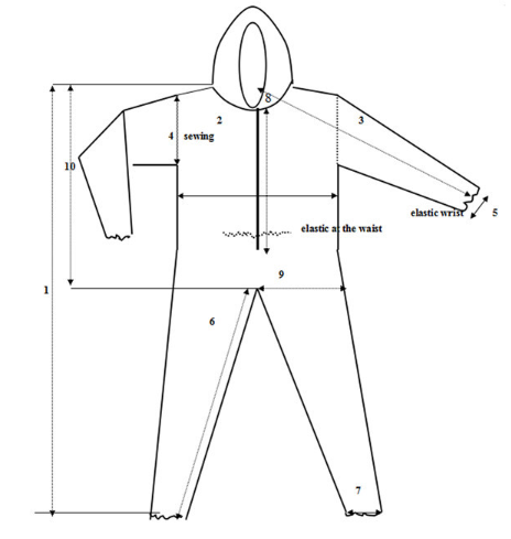 Hospital Lightweight Disposable Coveralls Strong Permeability With Front Zipper