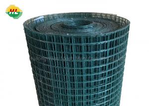  Green PVC Coated Wire Mesh Fencing Rolls 1x1 inch weather resistance Manufactures