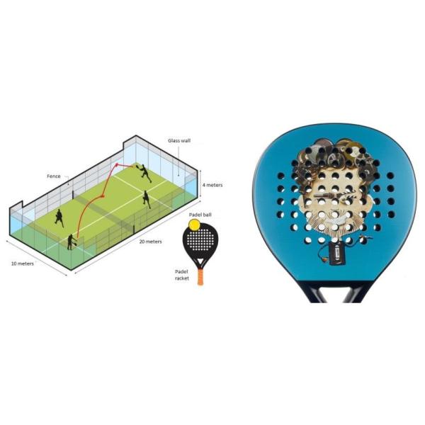 Custom Beach Paddle Ball Racket Oem Blue Padel Racket Professional