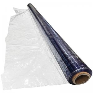 China Blue PVC Plastic Film Sheet 0.033mm Thick Clear 50cm Width Film Roll For Packing on sale