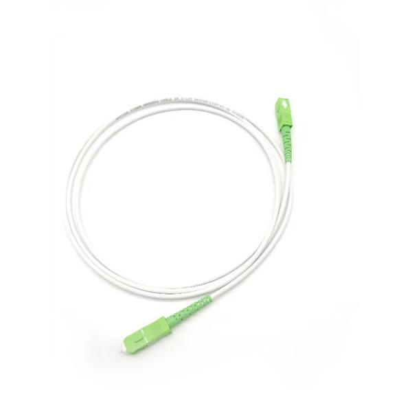White Fiber Optic Patch Cord LSZH SC/APC To SC/APC SM 9/125 Low Insertion Loss