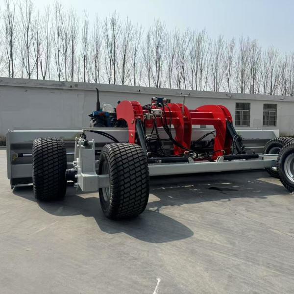 Agricultural Laser Grader Ground Leveling Machine Red 2.8-3.5m Curved Beam