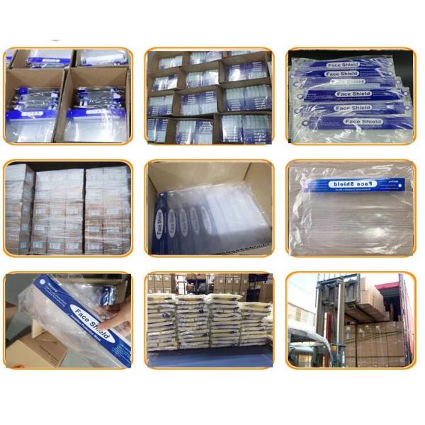 Polycarbonate Clear Plastic Face Shield , Safety Face Shield Chemical Resistant