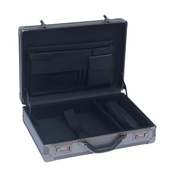 Professional Grey Aluminum Attache Case Embossed Diamond Surface 460 * 330 * 135mm