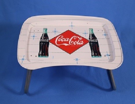 DADI Embossed Logo Tinplate Metal Tin Tray Children's Tray with Legs Small Size
