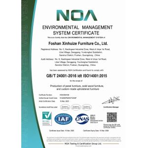 Foshan Xinhuize Furniture Co., Ltd. Certifications