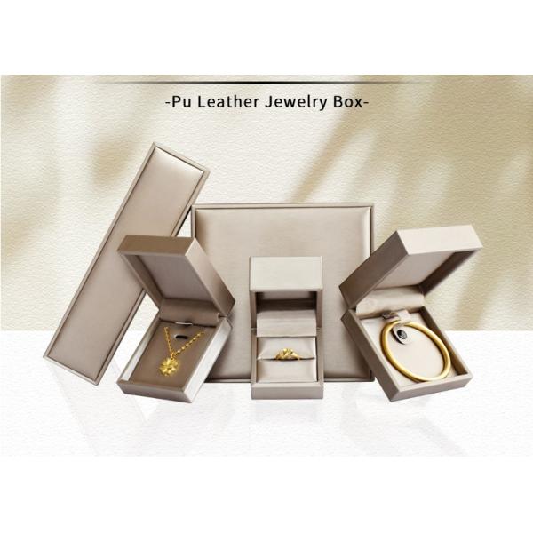 High-Grade Gold Label PU Jewelry Box Ring Box Bracelet Pendant Necklace Packaging Box Jewelry Packaging Box Customization