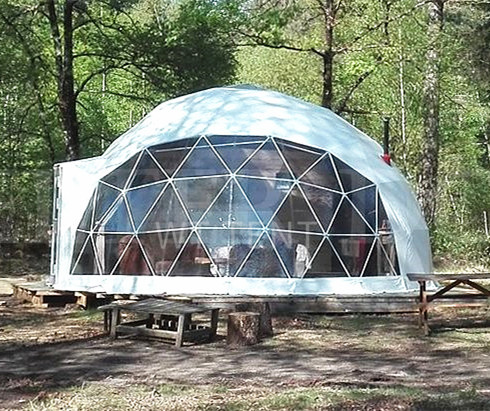 15m Diameter PVC Coated Geodesic Dome Tent Sphere Clear Dome Tent